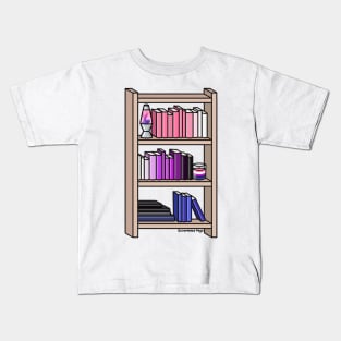 Gender Fluid Pride Bookcase Kids T-Shirt